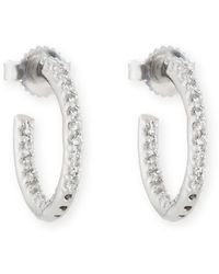 Fantasia by Deserio - Tiny Inside-out Cz Hoop Earrings - Lyst