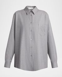 The Row - Pino Wool Button-Down Shirt - Lyst