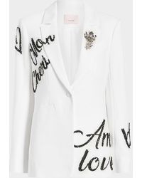 Cinq À Sept - Crushed Sequin Loveletter Karlie Blazer - Lyst