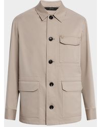 Brioni - Apos;S Cotton And Wool Work Jacket - Lyst