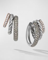David Yurman - Dy Mercer Earrings With Diamonds - Lyst