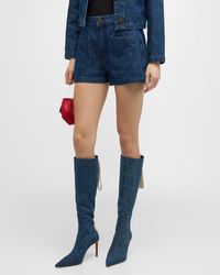 FRAME - Denim Patch Pocket Trouser Shorts - Lyst