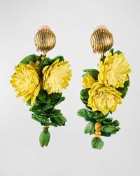 Oscar de la Renta - Floral Cascade Earrings - Lyst