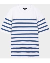 Rails - Striped Cotton Cashmere Short-Sleeve Tee - Lyst