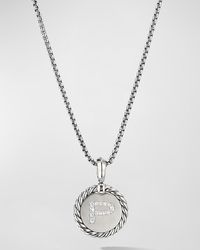David Yurman - Cable Collectibles Initial Pendant With Diamonds - Lyst