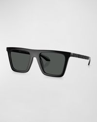 Versace - Greca Logo Nylon Square Sunglasses - Lyst