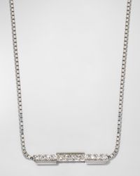 Gucci - Link To Love 18k White Gold & Diamond Necklace - Lyst