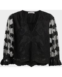 Ramy Brook - Esmeralda Embroidered Blouse - Lyst