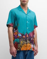 Scotch & Soda - Placed Graphic Camp Shirt - Lyst