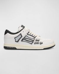 Amiri - Skel Mesh And Leather Chunky Low-Top Sneakers - Lyst