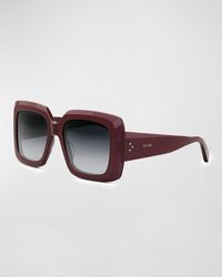 Celine - Bold Three-Dot Acetate Square Sunglasses - Lyst