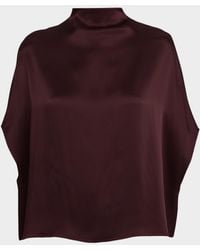 LAPOINTE - Satin Cape Tee - Lyst
