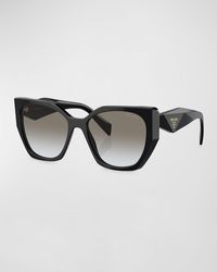 Prada - Logo Acetate Cat-Eye Sunglasses - Lyst