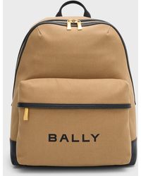 Bally - Treck Fabric And Leather Backpack - Lyst