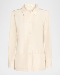 The Row - Lucetta Silk Button-Front Shirt - Lyst