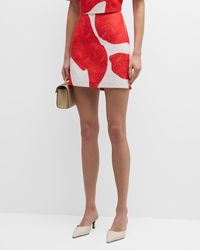 MILLY - Grand Foliage Jacquard A-Line Mini Skirt - Lyst