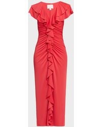 Cinq À Sept - Tallis Ruffled V-Neck Maxi Dress - Lyst