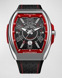 Franck Muller - Vanguard Racing Automatic Black And Red Accent Watch - Lyst