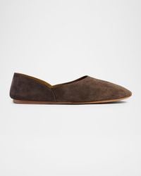 KHAITE - Jane Suede Ballerina Flats - Lyst