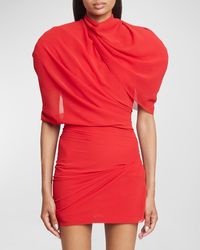 Jacquemus - La Robe Castagna Draped Mini Dress - Lyst