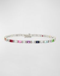 Stevie Wren - Gemstones 14K Bar-Set Tennis Bracelet - Lyst