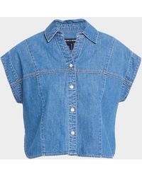 Veronica Beard - Nestor Denim Button-Down Shirt - Lyst
