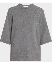 Michael Kors - Oversized Cashmere Knit Tee Sweater - Lyst