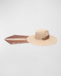 Eugenia Kim - Cassidy Wide Brim Hat With Chiffon Scarf - Lyst