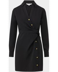 Veronica Beard - Wright Long-Sleeve Mini Wrap Dress - Lyst