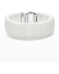 Lagos - White Caviar White Ceramic Wide 23mm Rope Bracelet - Lyst