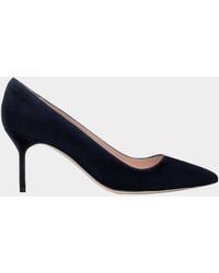 Manolo Blahnik - Bb 70Mm Suede Stiletto Pumps - Lyst