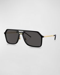 Dolce & Gabbana - Plastic Aviator Sunglasses - Lyst