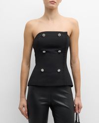 L'Agence - Fay Strapless Bustier - Lyst