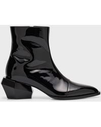 Balmain - Billy Patent Leather Ankle Boots - Lyst