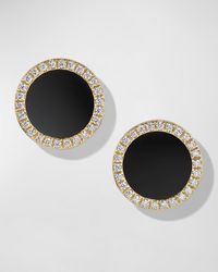 David Yurman - Dy Elements Stud Earrings With Gemstone And Diamonds In 18k Gold, 11mm - Lyst