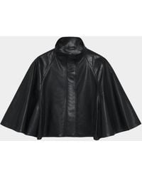Jonathan Simkhai - Orvik Leather Cape Jacket - Lyst