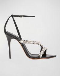 Alexandre Birman - 100Mm Aurora Crystal-Embellished Leather Sandals - Lyst