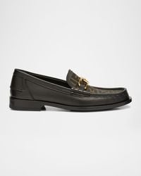 Fendi - O'lock Ff Canvas & Leather Loafer - Lyst