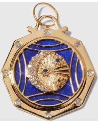 Kastel Jewelry - 14k Gold Lapis, Sapphire & Diamond Celestine Pendant - Lyst