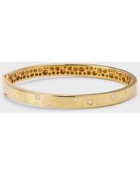 64 Facets - 18k Yellow Gold Diamond Bangle Bracelet - Lyst