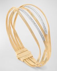 Marco Bicego - 18K Marrakech 5 Strand Coil Bangle With Diamonds - Lyst