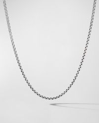 David Yurman - Box Chain Necklace In Silver, 2.7mm, 18"l - Lyst