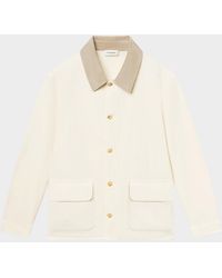 FRAME - Apos;S Corduroy-Collar Canvas Shirt Jacket - Lyst