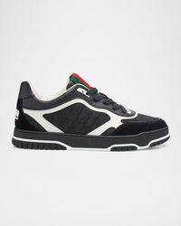 Gucci - Apos;S Re-Web Gg Supreme Canvas And Leather Sneakers - Lyst