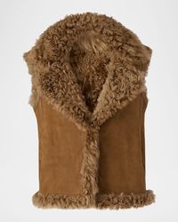 Mackage - Kasia Reversible Shearling Leather Vest - Lyst