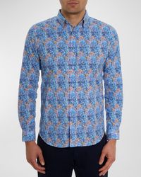 Robert Graham - Venlow Cotton Geometric-Print Sport Shirt - Lyst