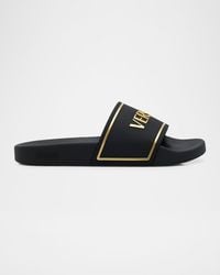 Versace - Apos;S Embossed Logo Rubber Pool Slides - Lyst