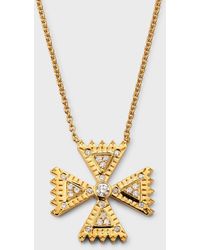 Harwell Godfrey - 18k Yellow Gold Mini Diamond Crux Pendant Necklace - Lyst