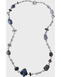 Stephen Dweck - Labradorite, Agate, Quartz And Pearl Chain Necklace, 39"L - Lyst