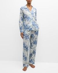 Desmond & Dempsey - Floral-Print Cotton Pajama Set - Lyst